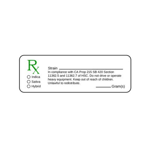 Strain Label + Checkbox (ADD ON)